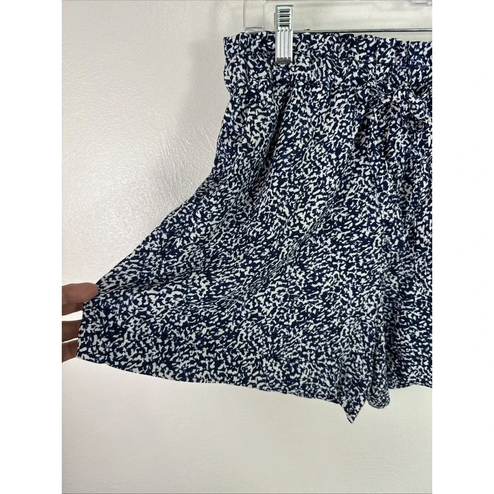 Madewell Women's‎ S Pull On Relaxed Shorts Blue White NWT Inseam 3.75